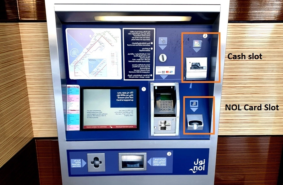 nol card ticket vending machine